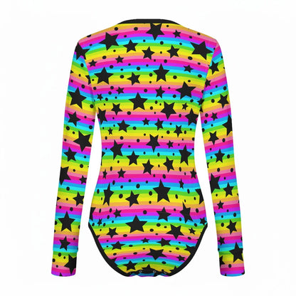 Starlite Stripes Long Sleeve CuddleSuit - Puppy's Aesthetics