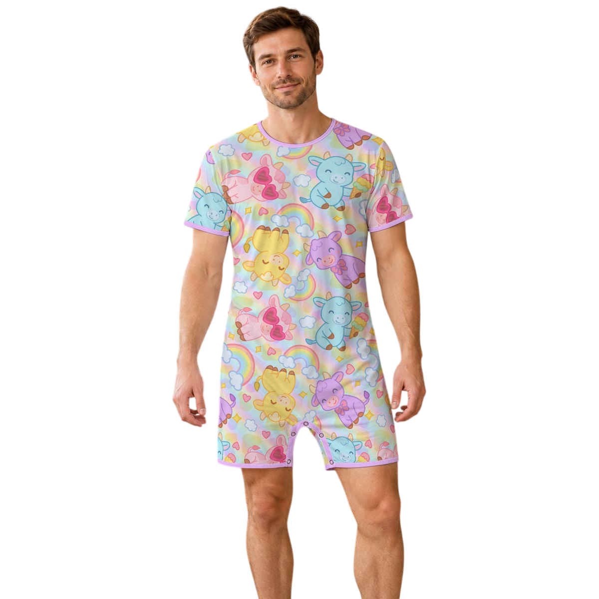 Rainbow Moobaby Play Snap Romper