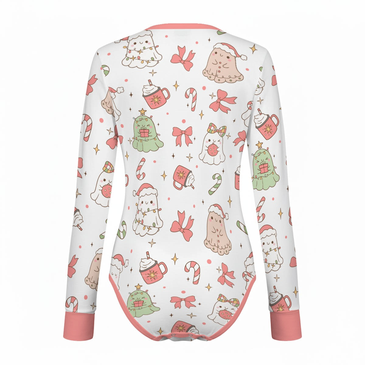Ghostly Holiday Long Sleeve CuddleSuit