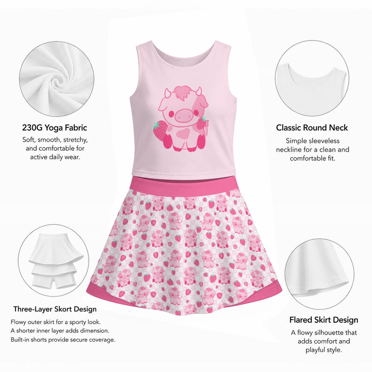 Berry Moo Playtime Skort Set