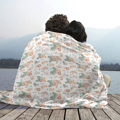 Sweet Safari Soft Flannel Blanket - Puppy's Aesthetics