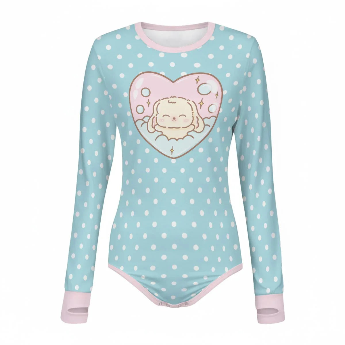 Cute BunBun Bathtime Long Sleeve CuddleSuit - Puppy's Aesthetics