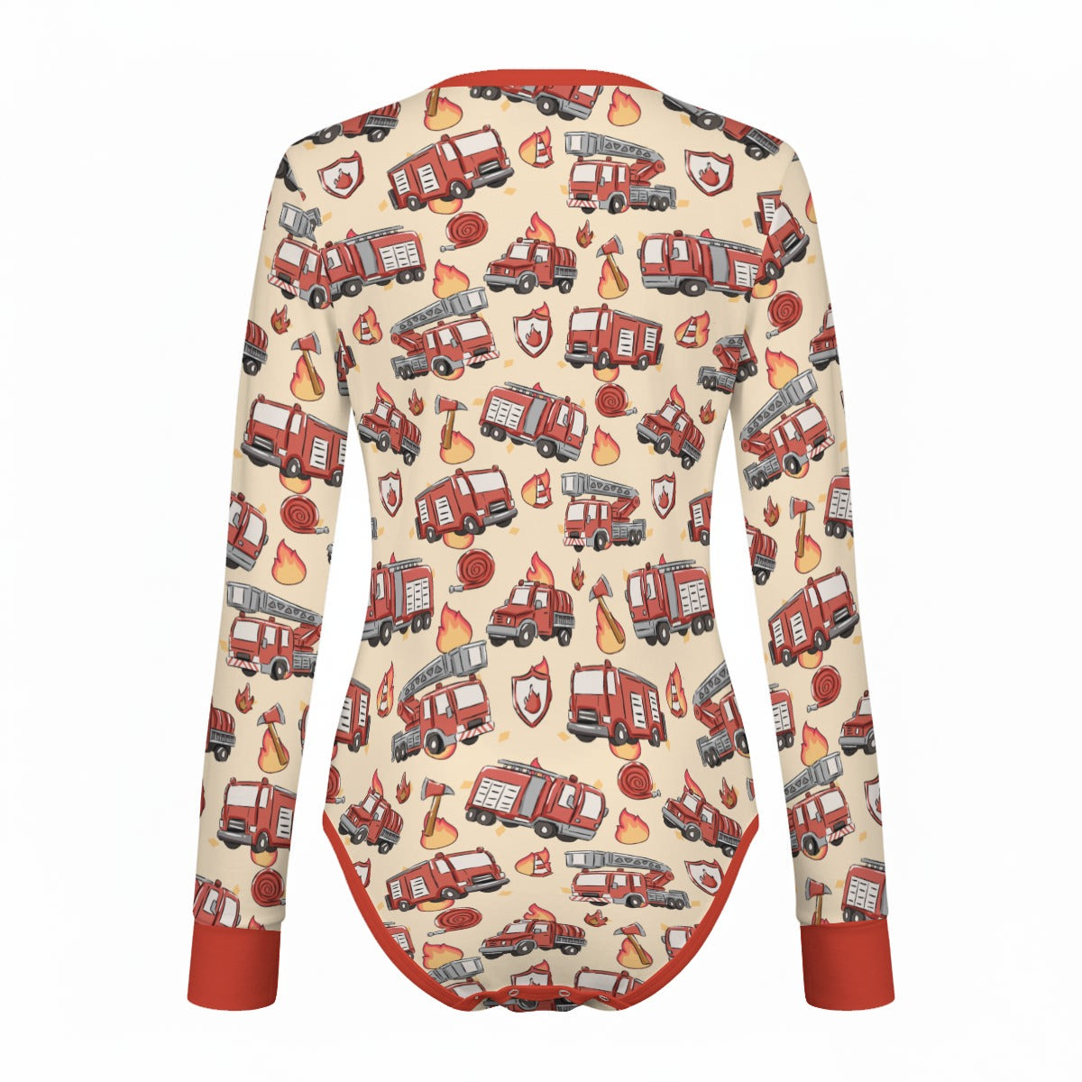 Little Firefighter Long Sleeve CuddleSuit