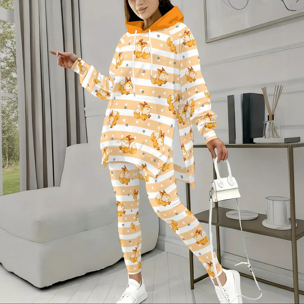 Furtastic Fox Stretch Hoodie Set - Puppy's Aesthetics