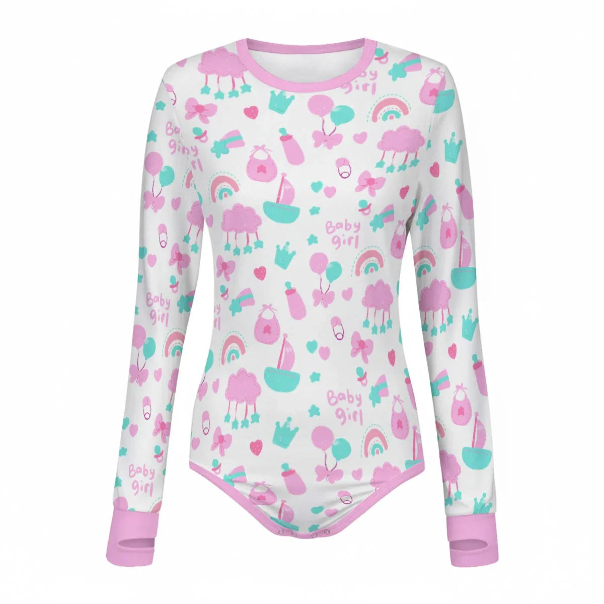 Baby Girl Dreams Long Sleeve CuddleSuit - Puppy's Aesthetics