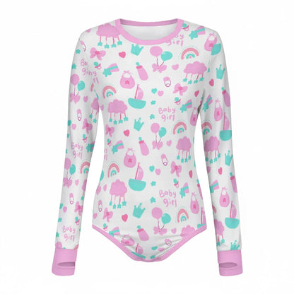 Baby Girl Dreams Long Sleeve CuddleSuit - Puppy's Aesthetics