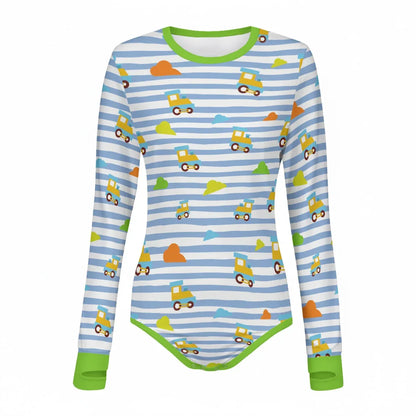 Vroom Vroom Baby Long Sleeve CuddleSuit - Puppy's Aesthetics