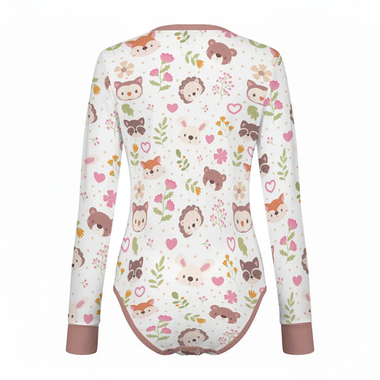 Woodland Whispers Long Sleeve CuddleSuit - Puppy's Aesthetics