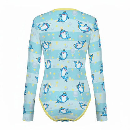 Royal Splash Long Sleeve CuddleSuit - Puppy's Aesthetics
