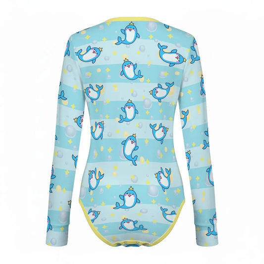 Royal Splash Long Sleeve CuddleSuit - Puppy's Aesthetics