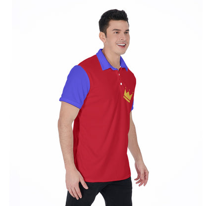 Red & Blue Crown Polo Shirt