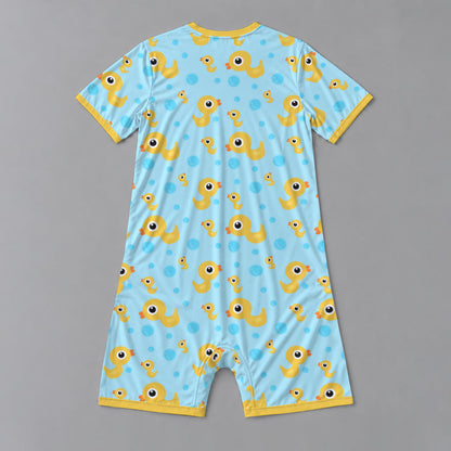 Ducky Bubble Bath Play Snap Romper
