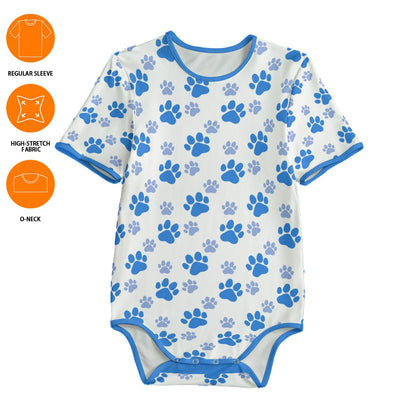 Blue Puppy Paws Adult Unisex Onesie