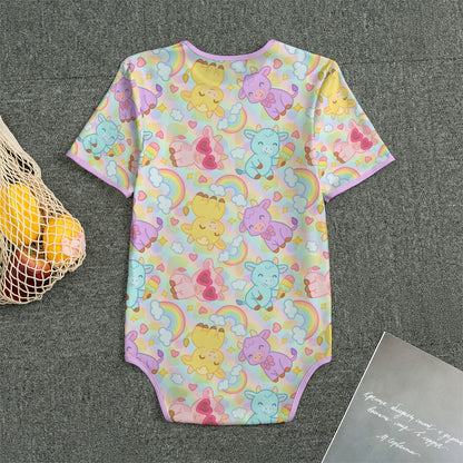 Rainbow Moobaby Short Sleeve CuddleSuit
