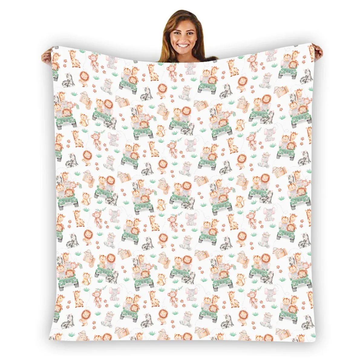 Sweet Safari Soft Flannel Blanket - Puppy's Aesthetics