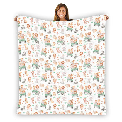 Sweet Safari Soft Flannel Blanket - Puppy's Aesthetics