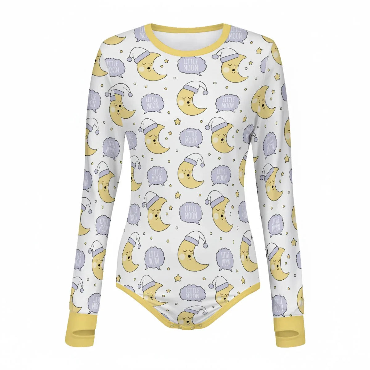 Sleepy Little Moon Long Sleeve Bodysuit - Puppy's Aesthetics