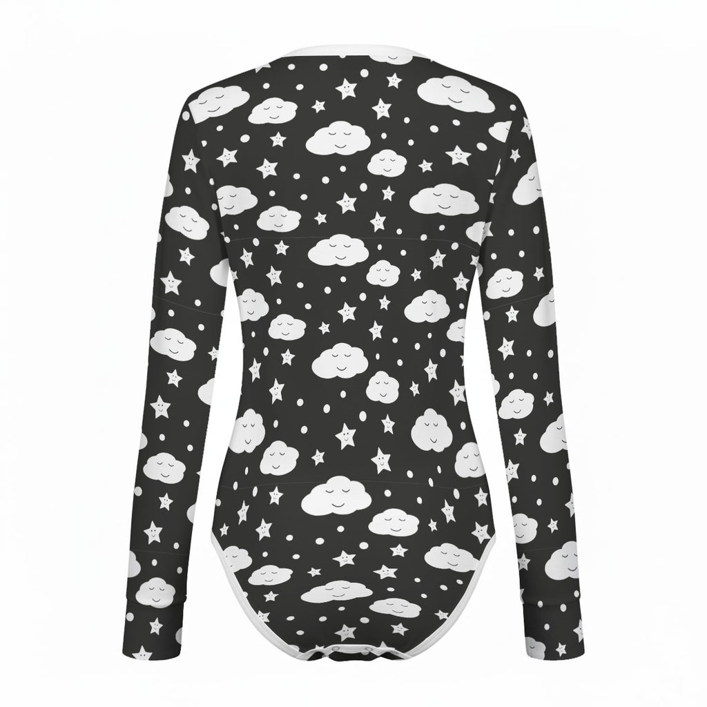 Sleepy Skies Long Sleeve CuddleSuit