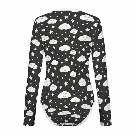Sleepy Skies Long Sleeve CuddleSuit - Puppy's Aesthetics