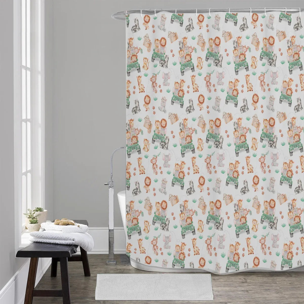 Sweet Safari Shower Curtain - Puppy's Aesthetics