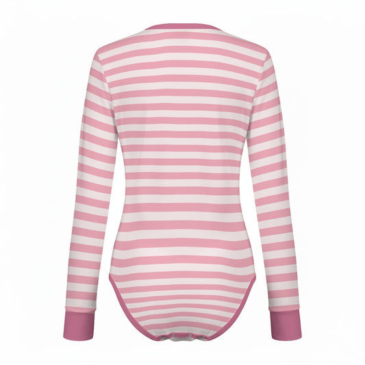 Pink Dino Snuggle Long Sleeve CuddleSuit