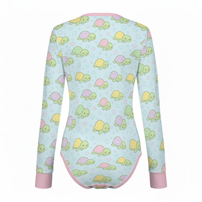 Tiny Turtle Long Sleeve CuddleSuit