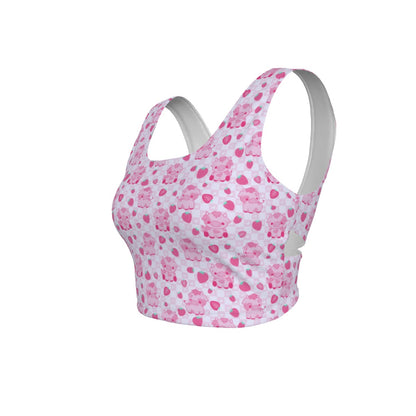 Berry Moo Cross-Back Sports Bra