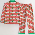 Merry Moose Satin Pajama Set