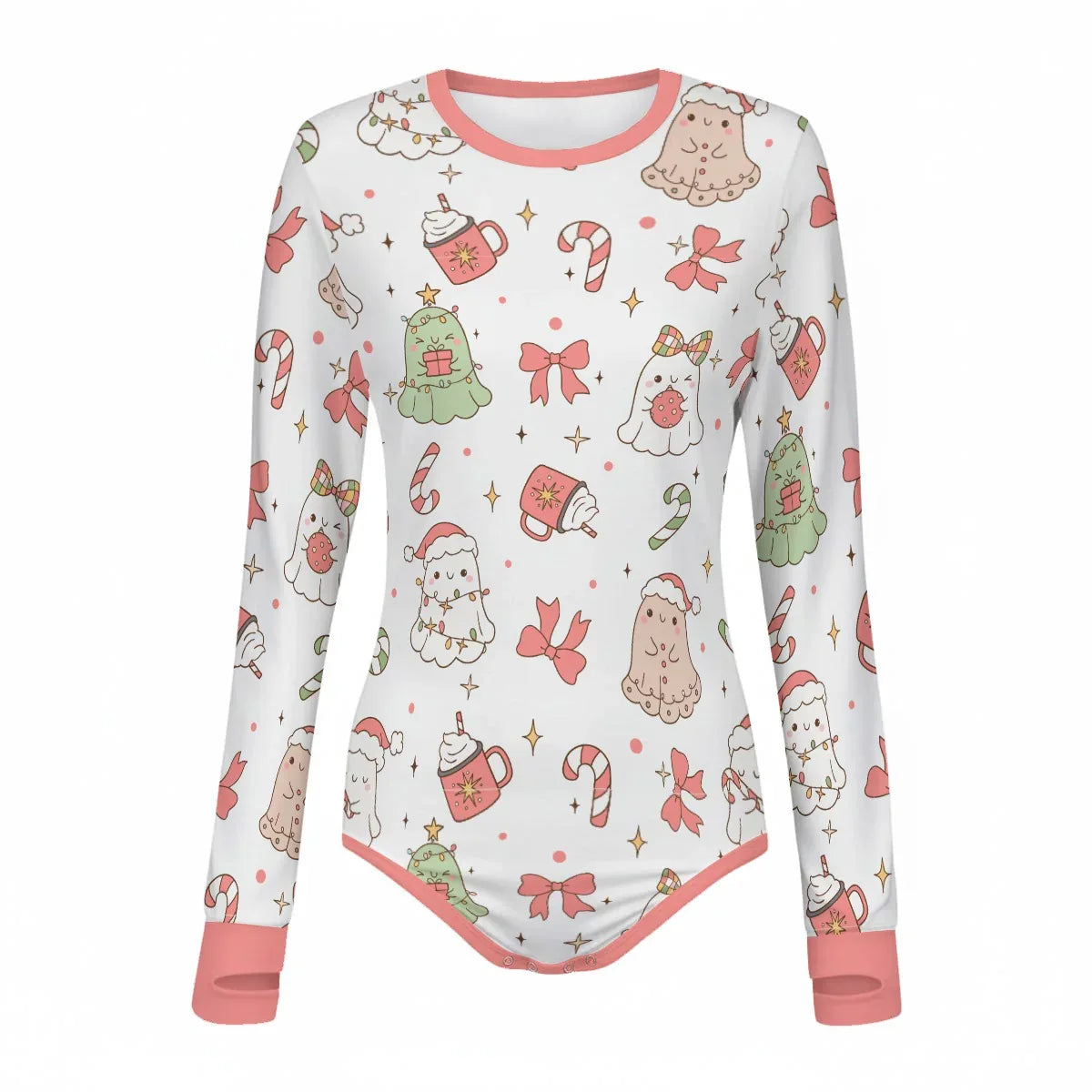 Ghostly Holiday Long Sleeve CuddleSuit - Puppy's Aesthetics