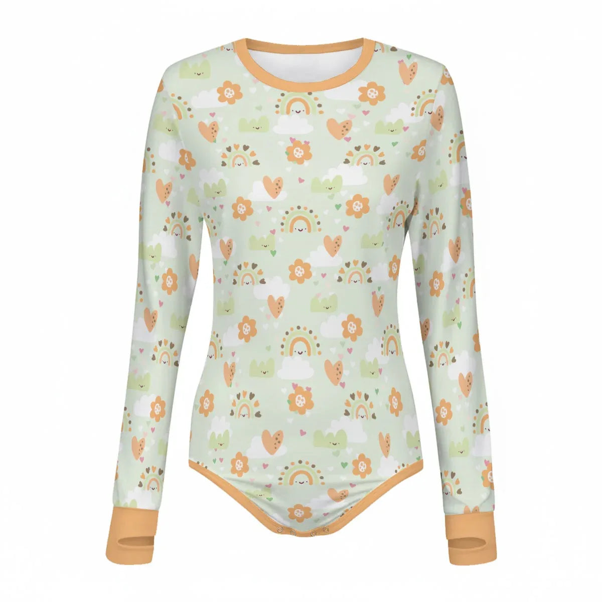 Mint Meadow Long Sleeve CuddleSuit - Puppy's Aesthetics