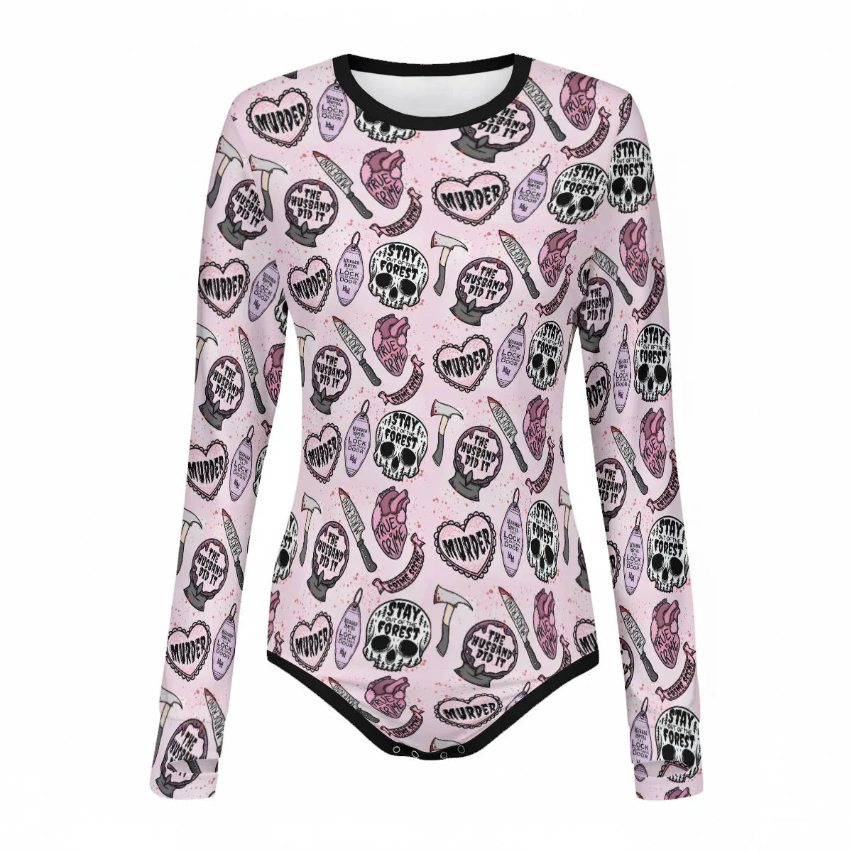True Crime Cutie Long Sleeve CuddleSuit - Puppy's Aesthetics