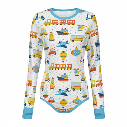 Playful Transport Long Sleeve CuddleSuit - Puppy's Aesthetics