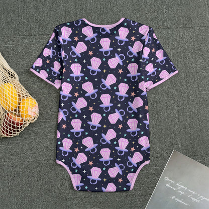 Candy Jewel Short Sleeve CuddleSuit