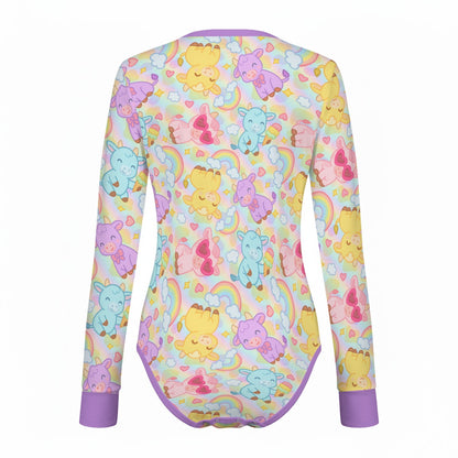 Rainbow Moobaby Long Sleeve CuddleSuit