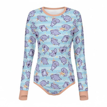 Sharkie Long Sleeve CuddleSuit - Puppy's Aesthetics