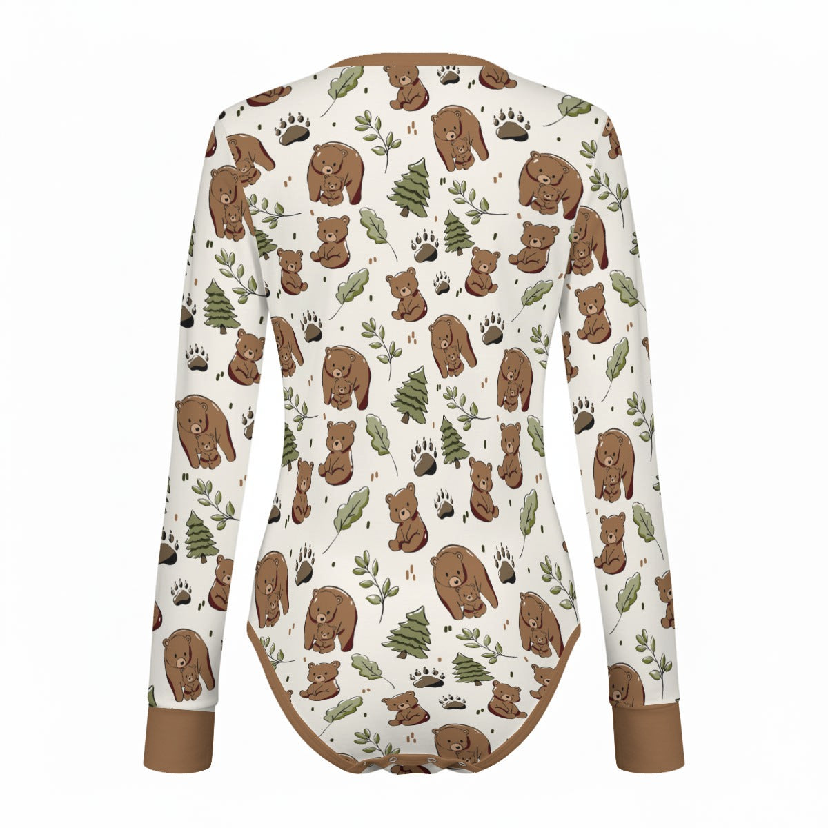 Woodland Bears Long Sleeve CuddleSuit