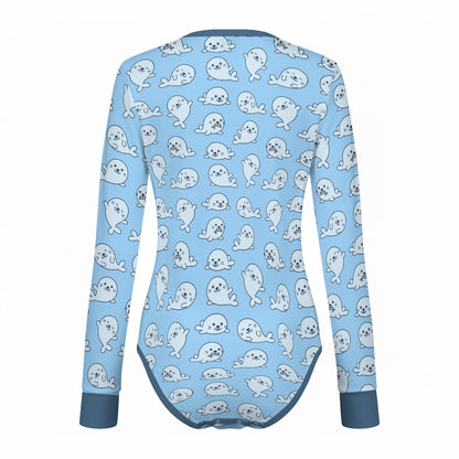Baby Seal Long Sleeve CuddleSuit