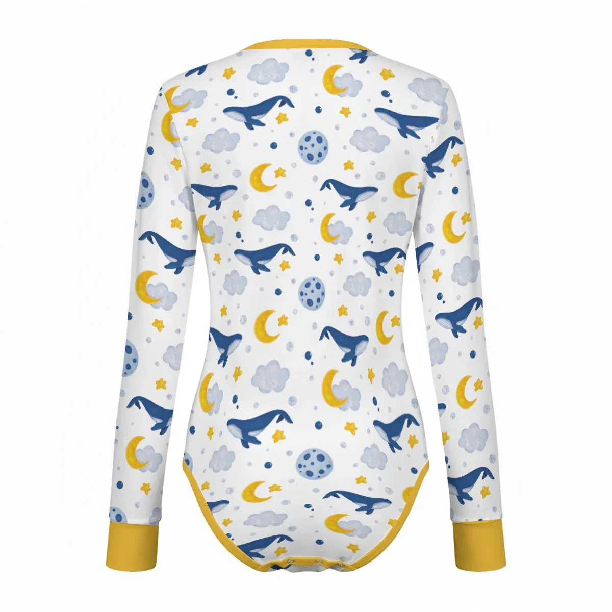 Sleepy Whale Dreams Long Sleeve CuddleSuit - Puppy's Aesthetics
