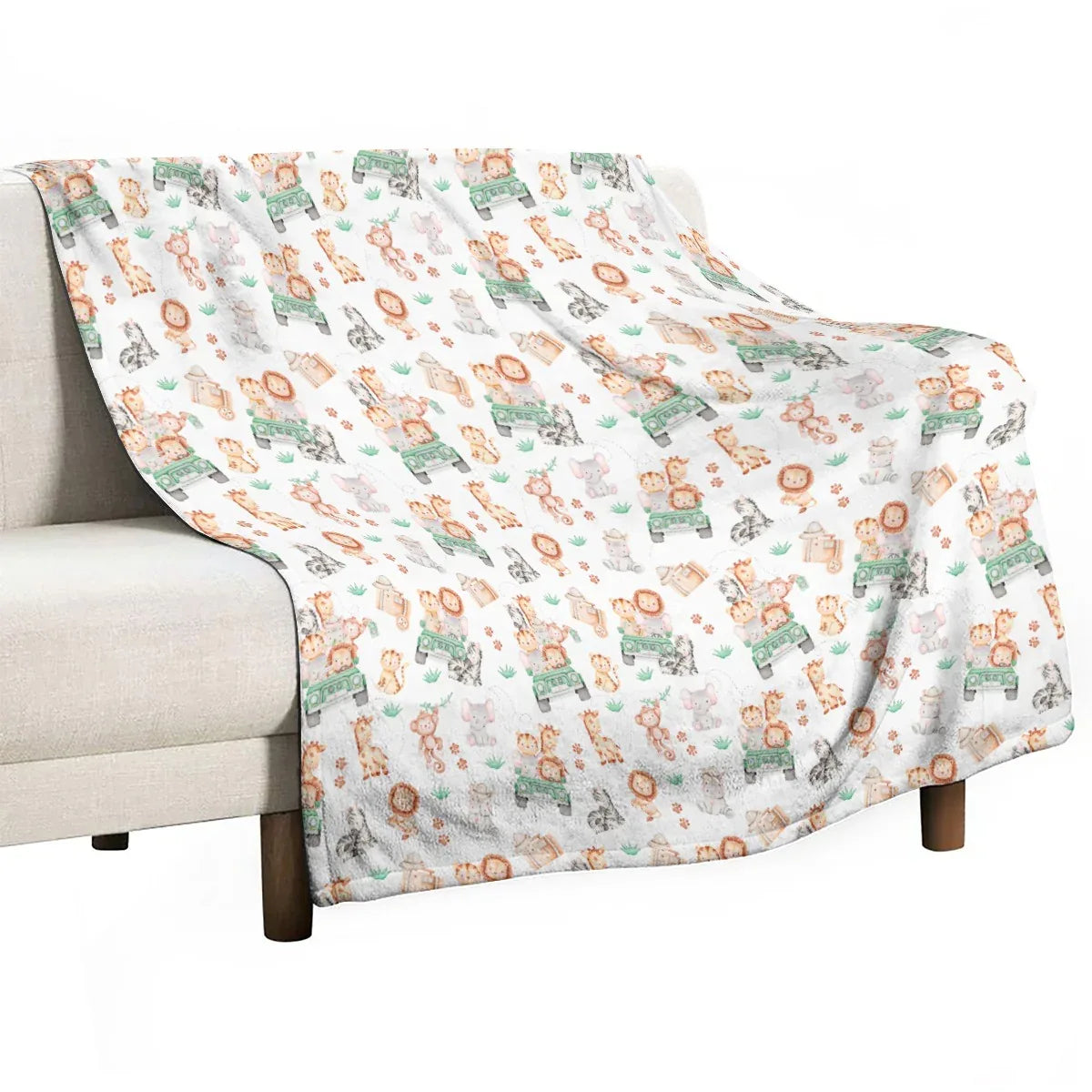 Sweet Safari Soft Flannel Blanket - Puppy's Aesthetics