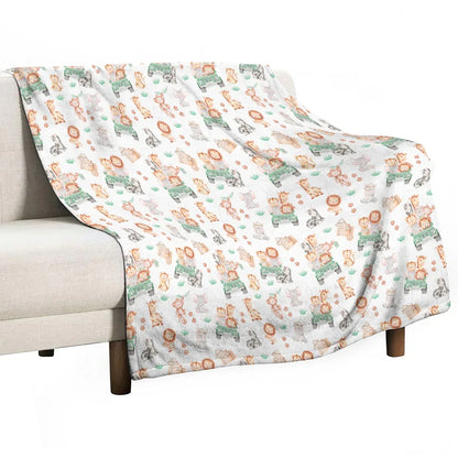 Sweet Safari Soft Flannel Blanket - Puppy's Aesthetics