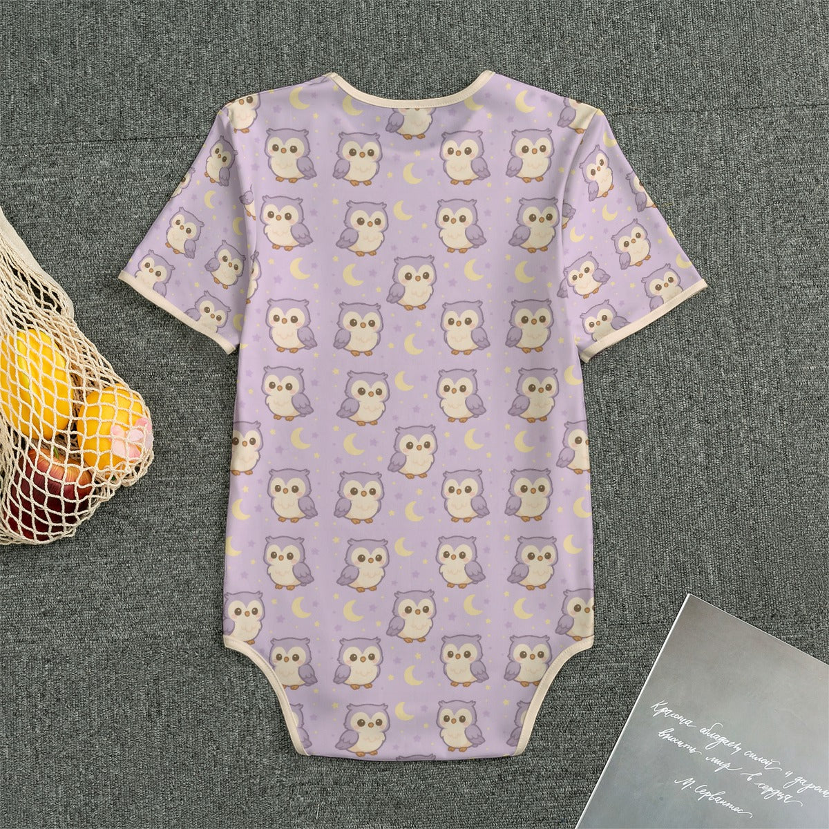 Moonlit Hoot Short Sleeve CuddleSuit