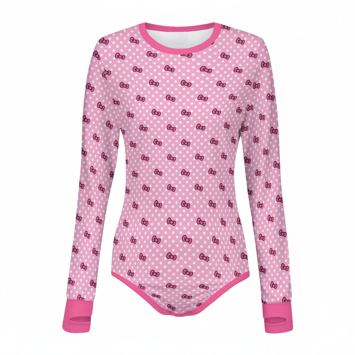 Sweet Bow Long Sleeve CuddleSuit