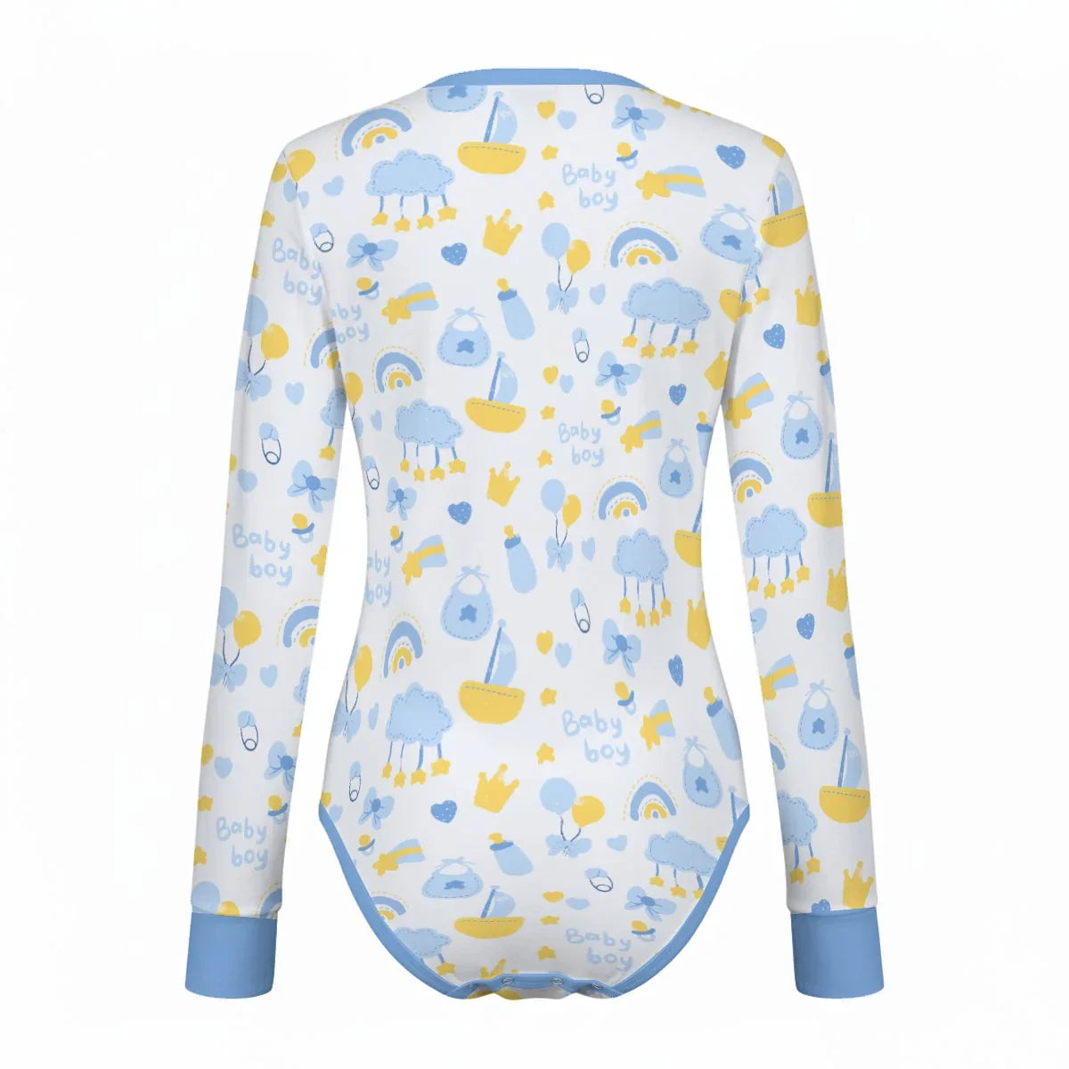 Baby Boy Dreams Long Sleeve CuddleSuit - Puppy's Aesthetics