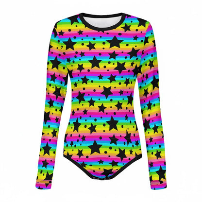 Starlite Stripes Long Sleeve CuddleSuit - Puppy's Aesthetics