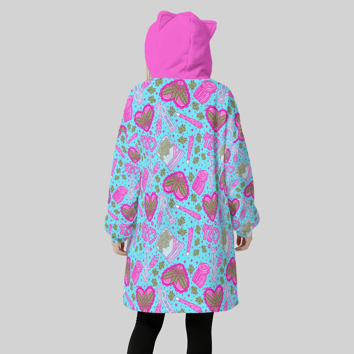 Blazed N’ Cozy Ear Hoodie Blanket - Puppy's Aesthetics