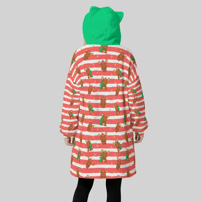 Merry Moose Ears Hoodie Blanket - Puppy's Aesthetics