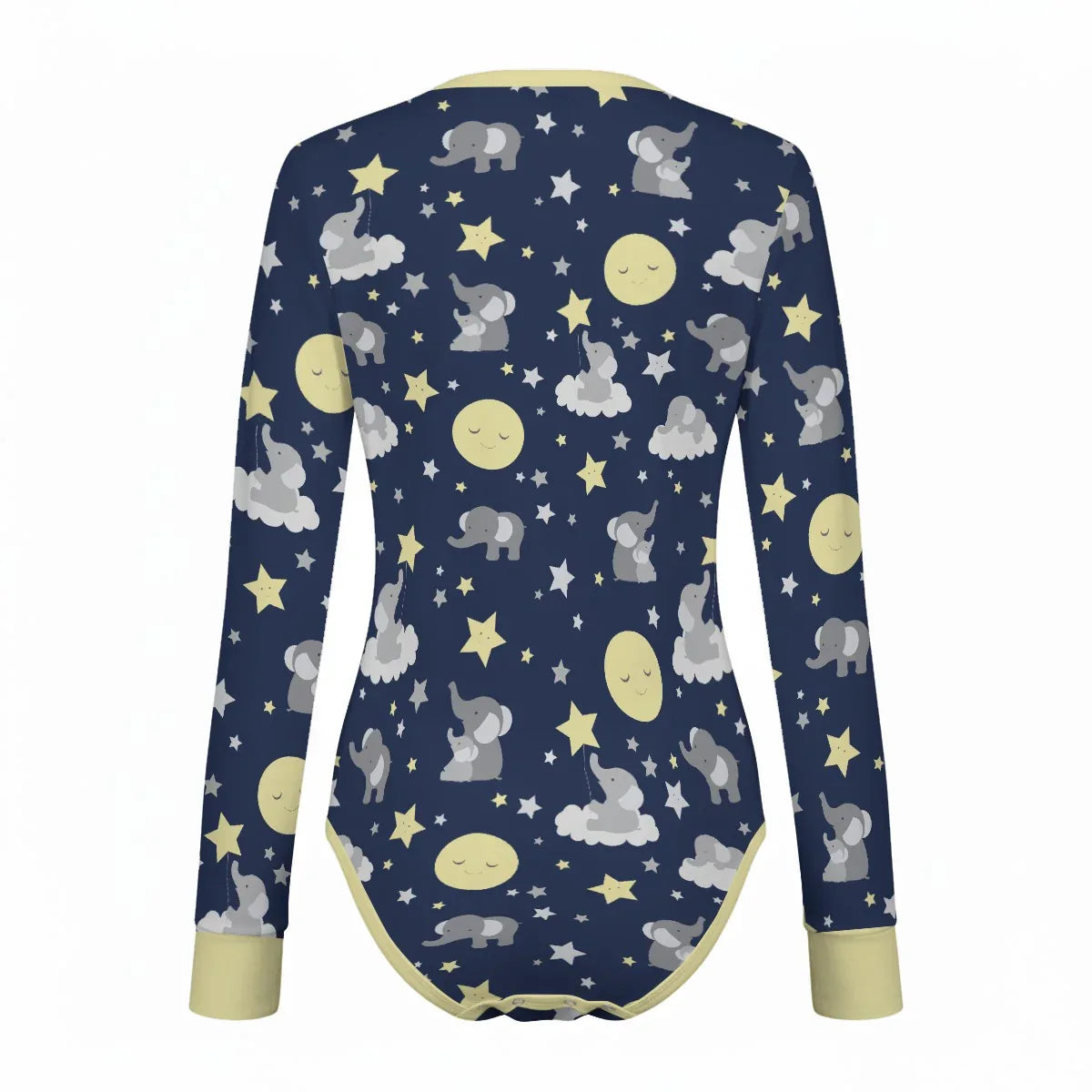 Dreamy Elephants Long Sleeve CuddleSuit - Puppy's Aesthetics