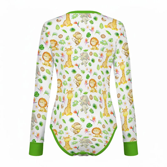 Jungle Friends Playtime Long Sleeve CuddleSuit - Puppy's Aesthetics
