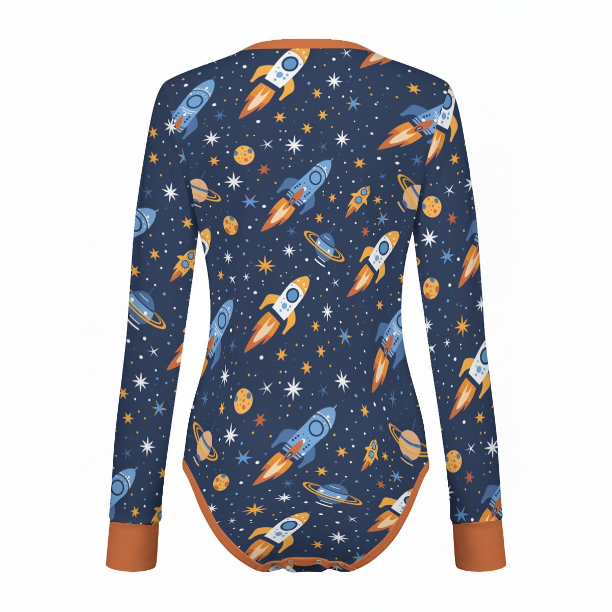 Cosmic Rocket Long Sleeve CuddleSuit - Puppy's Aesthetics