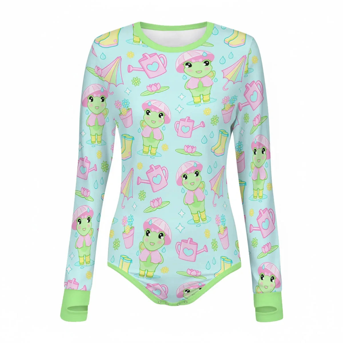 Rainy Day Froggie Long Sleeve CuddleSuit - Puppy's Aesthetics